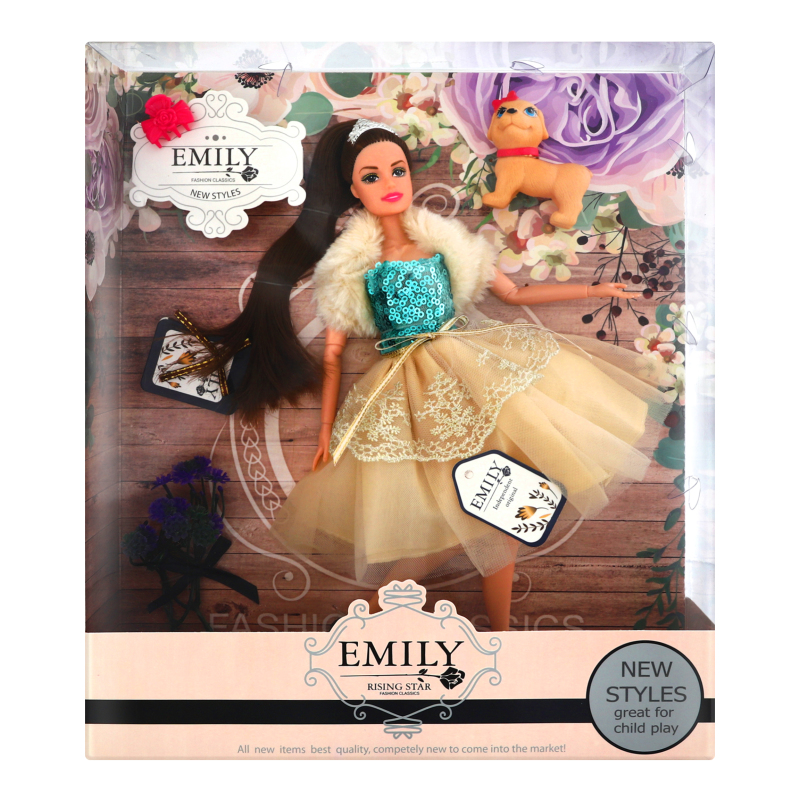 Emily　3セット Лялька для дітей від 3років №QJ079C/QJ079D Emily 1шт Emily