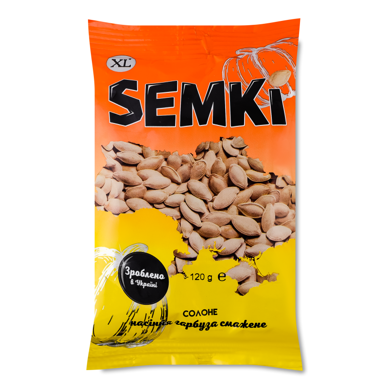 Насіння гарбуза смажене солоне 120г Semki