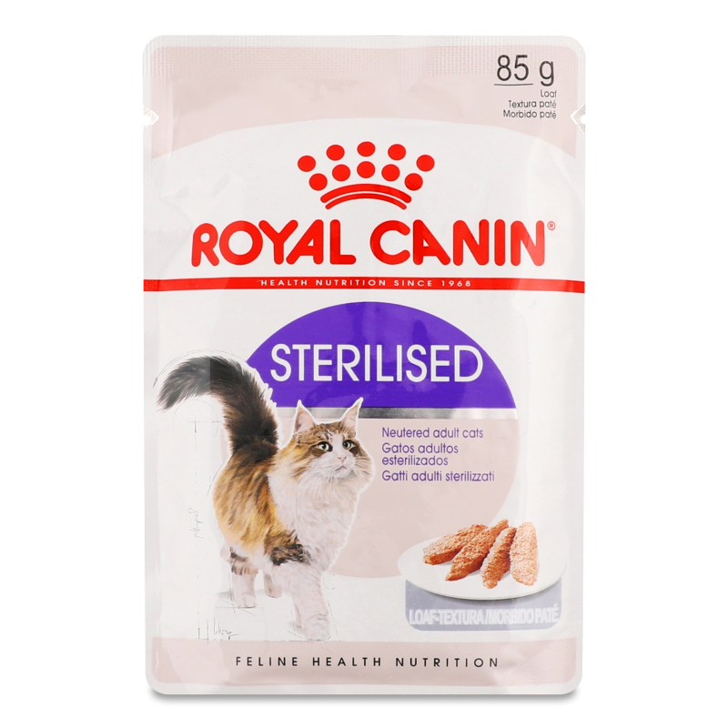 Корм д/дорослих стерилізованих котів шматочки в соусі 85г пауч Роял Канін