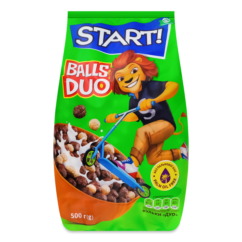Сніданок сухий Кульки Дуо зерновий 500г Start!