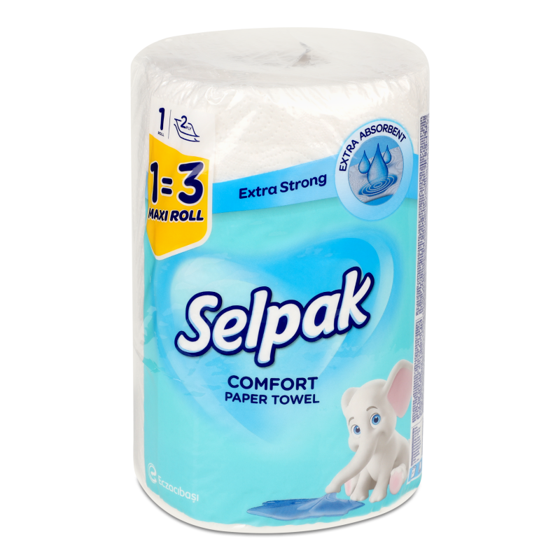 Рушники паперові Комфорт Максі білі 2шари 1шт Селпак