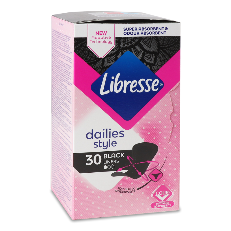 Прокладки щоденні Дейлі стайл Блек 30шт Лібрес