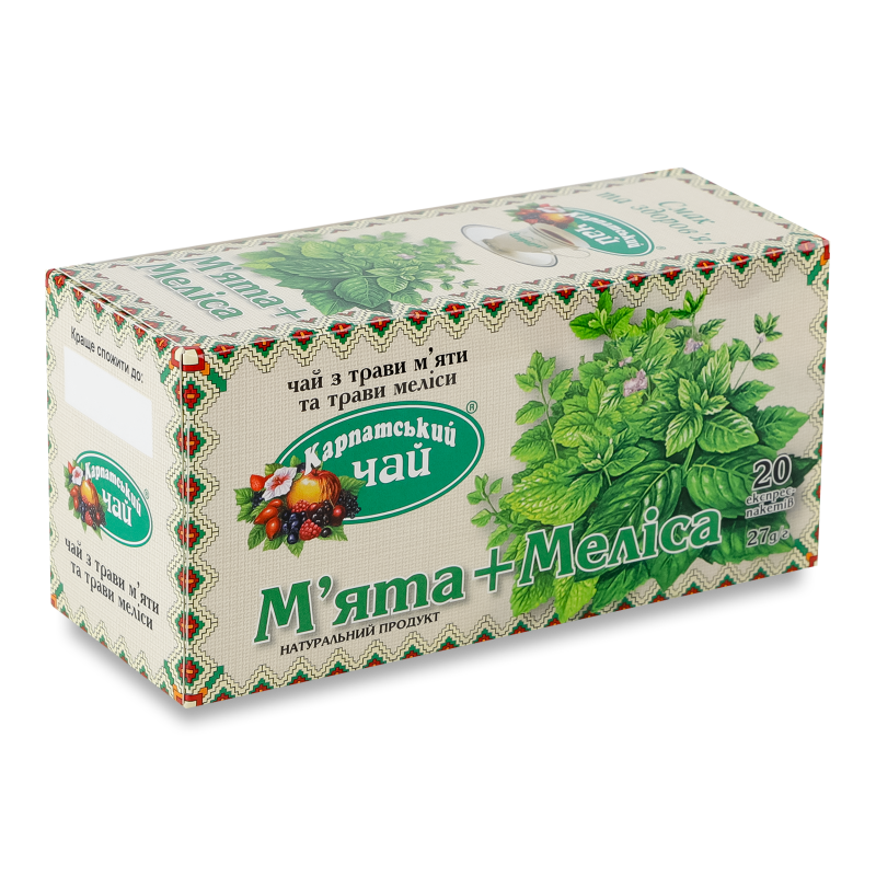 Чай М’ята+Меліса 20*1,35г Карпатський чай