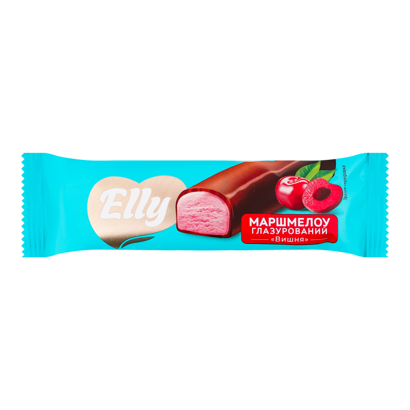 Батончик глазурований Маршмелоу Вишня Elly м/у