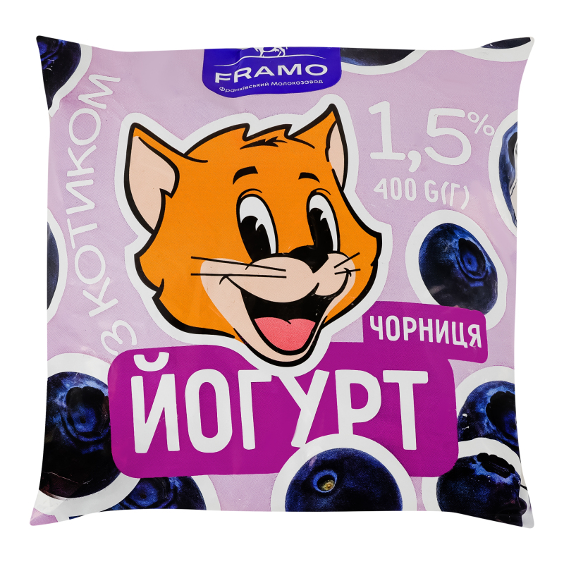 Йогурт 1.5% Чорниця Framo м/у