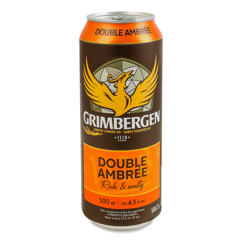 Пиво Double Ambree темне 6,5% 0,5л ж/б Grimbergen