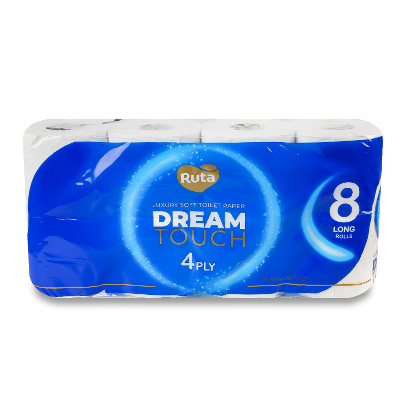 Папір туалетний Dream touch 4шари 8шт Ruta