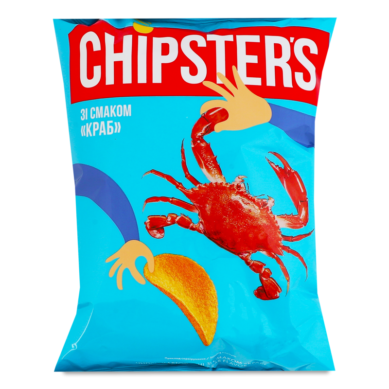 Чипси з смаком Краб 60г м/у Chipster’s