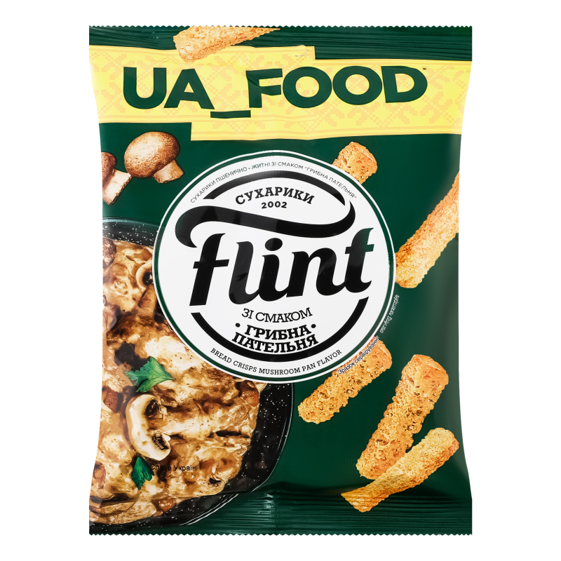 Сухарики пшенично-житні Грибна пательня Flint м/у