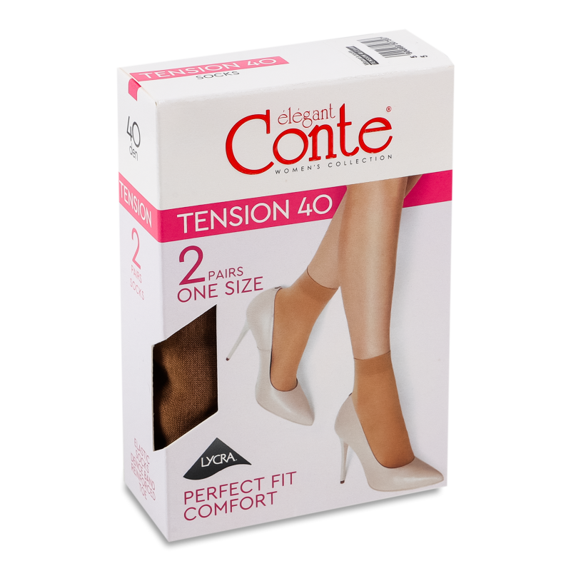 Шкарпетки Теншин бронз 40ден р.23-25 2пари Конте елегант