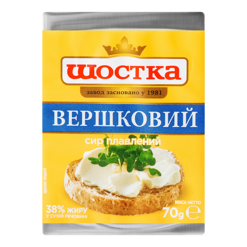 Сыр плавленный 38% Сливочный Шостка м/у 70г Шостка(4820007956614 ...