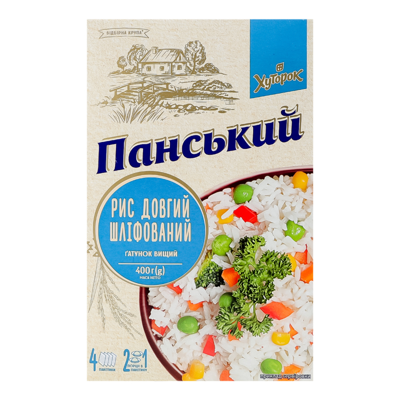 Рис довгий шліфований Хуторок Панський к/у 4х