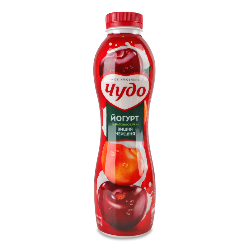 Йогурт питний Вишня-черешня 2,5% 520г пет Чудо
