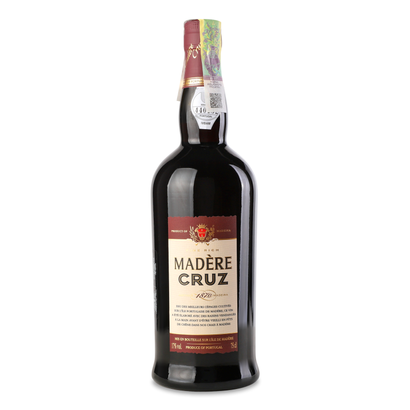 Вино Мадейра бiле кріплене 17% 0,75л Круз