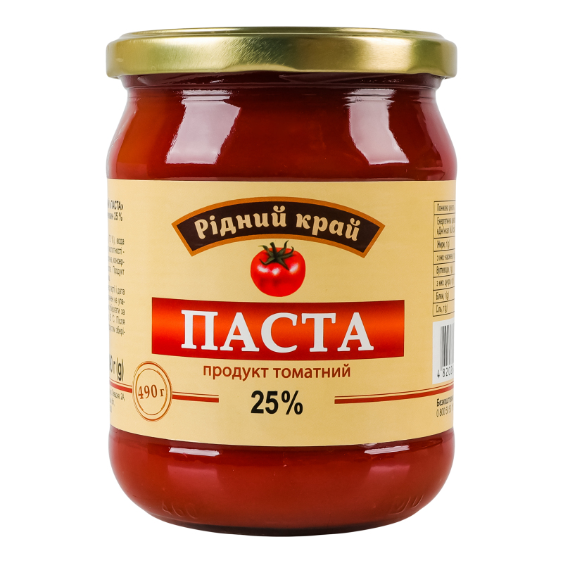 Продукт томатний 25% пастеризований Паста Рідний край с/б