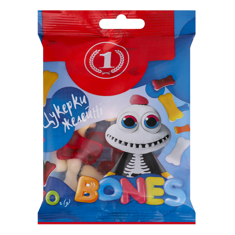 Цукерки желейні Bones ТМ "1" м/у
