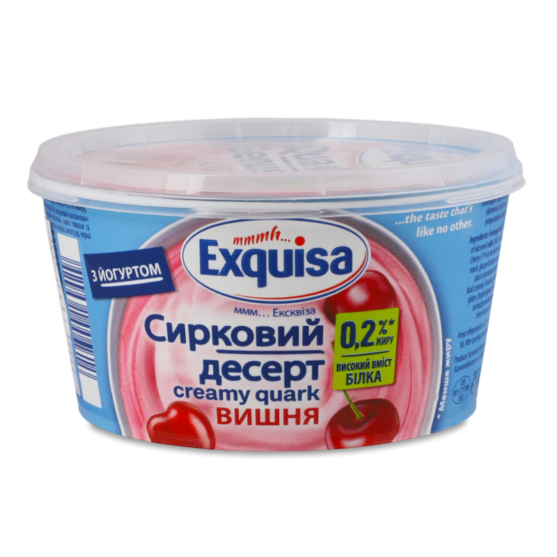 Десерт сирний Вишня 0,2% 500г Exquisa