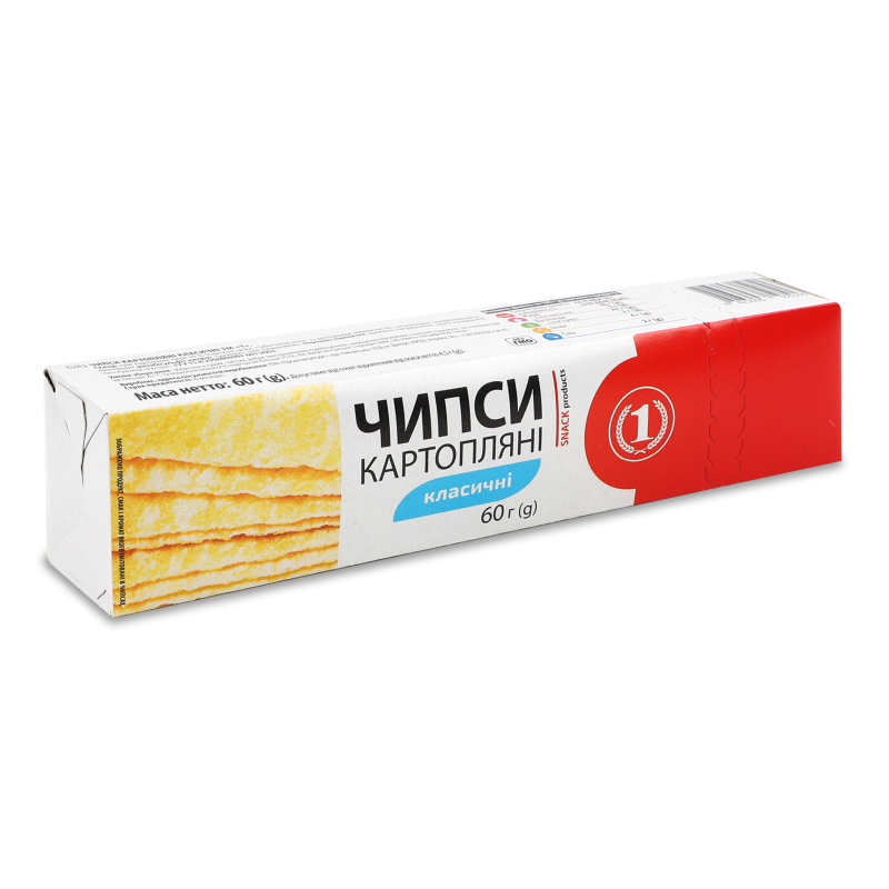 Чипси Класичні 60г ТМ “1”