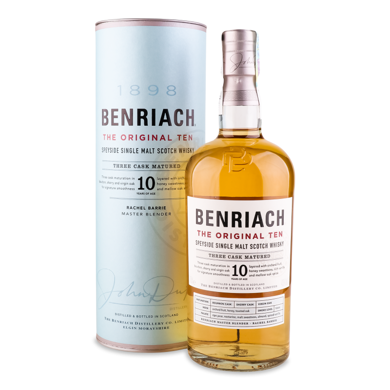 Віскі односолодовий 10років 43% 0,7л тубус BenRiach