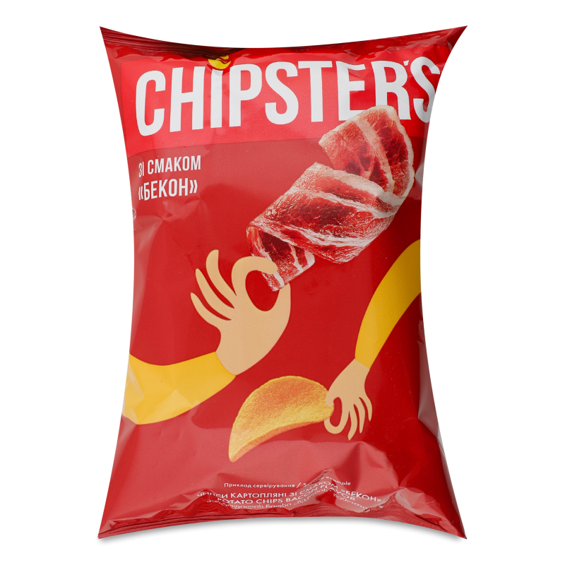 Чипси з смаком Бекон 60г м/у Chipster’s