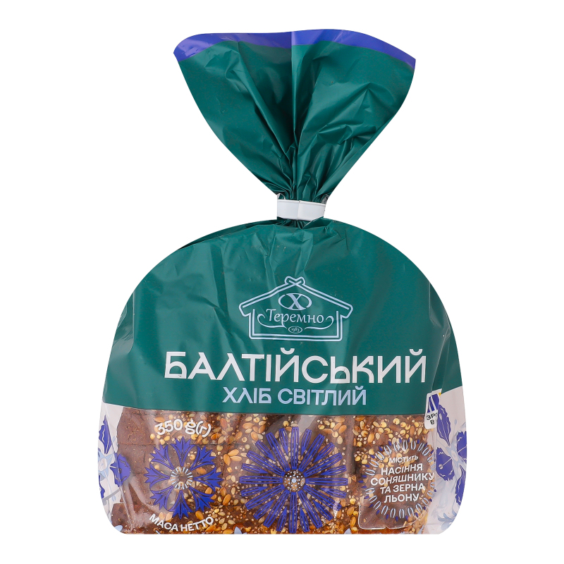 Хліб половинка в нарізці Балтійський світлий Теремно м/у