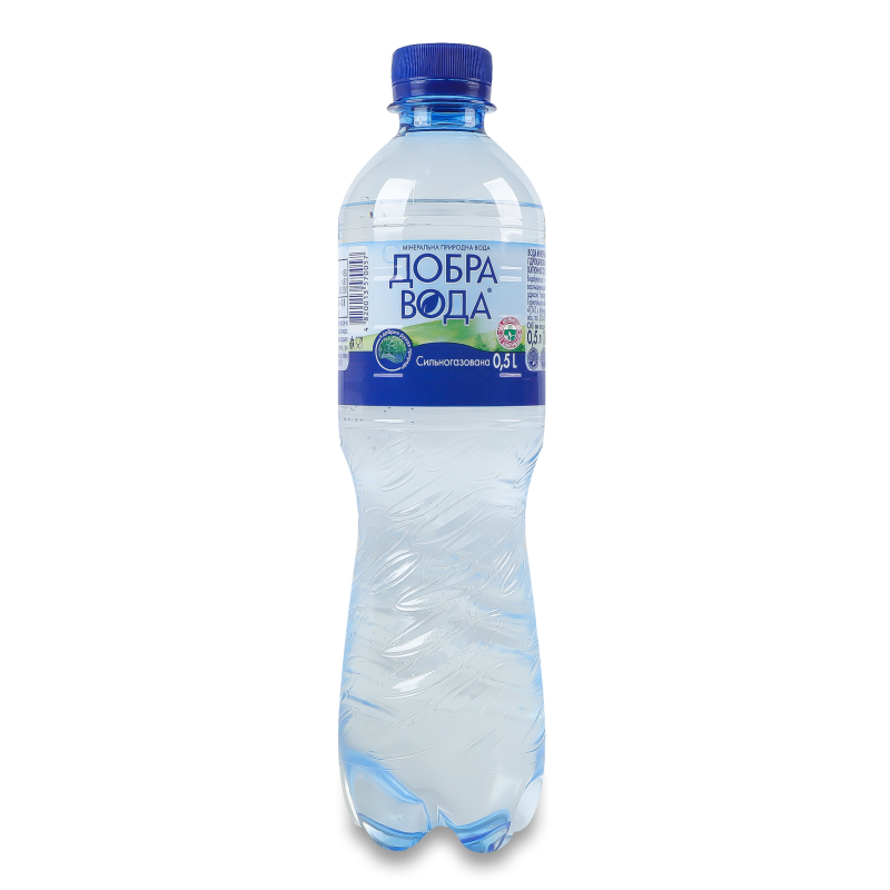 Вода мінеральна сильногазована 0,5л пет Добра вода