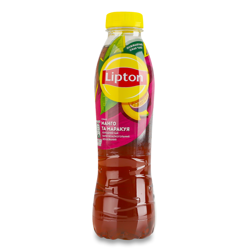Чай холодний чорний з смаком манго та маракуйї 0,5л пет Lipton