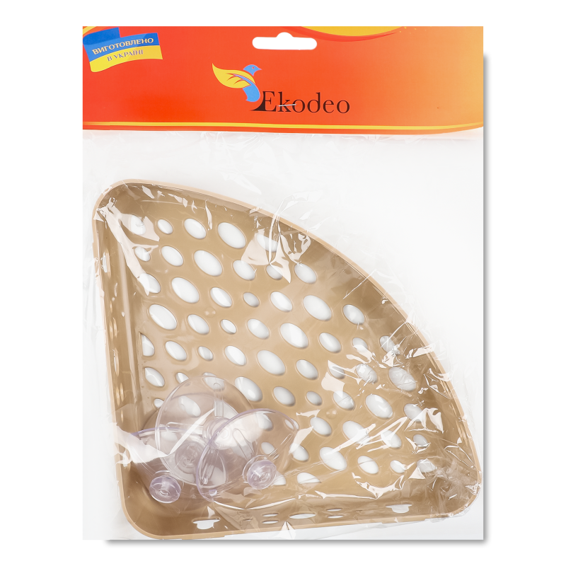 Поличка д/ванної кімнати Polo біла кутова Ekodeo