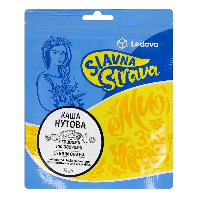 Каша нутова сублімована з грибами та овочами Slavna Strava д/п
