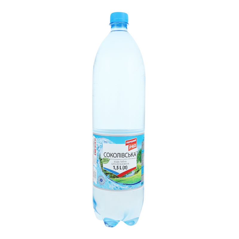 Вода минеральная сильногазированная Соколовская Перший ряд п/бут 1.5л ...