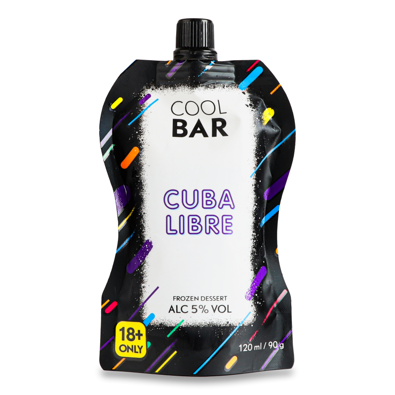 Десерт Cuba Libre з горілкою заморожений 5% 90г пауч Cool Bar