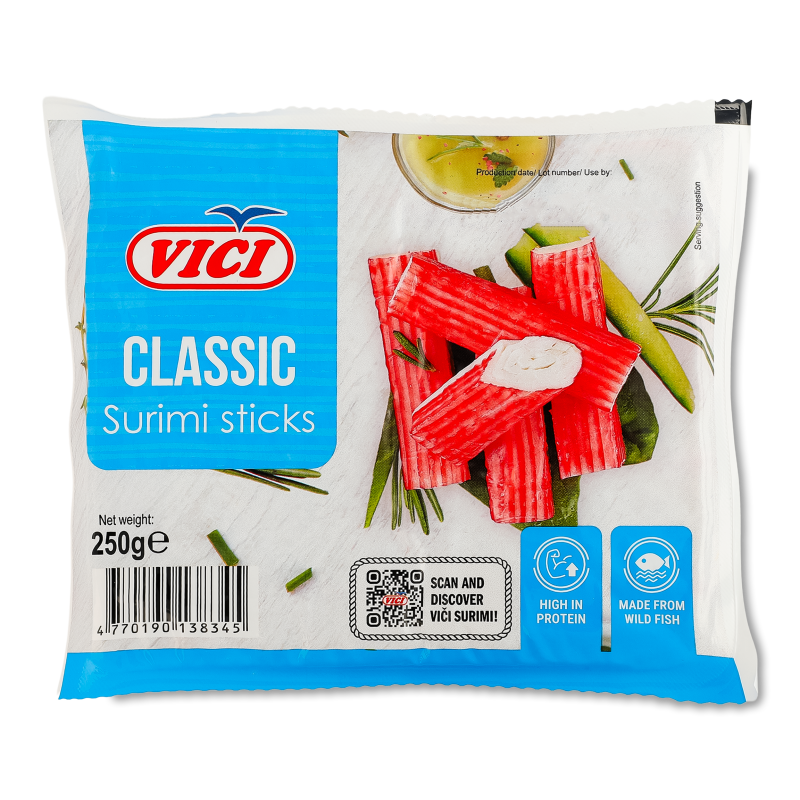Палички крабові охолоджені 250г Vici