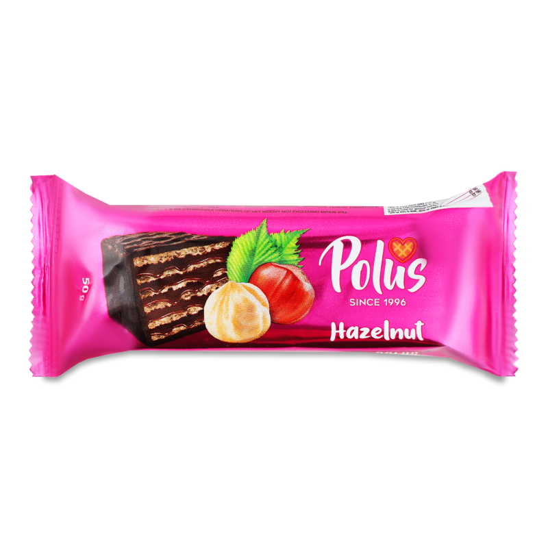 Торт вафельний Фундук глазурований 50г Polus