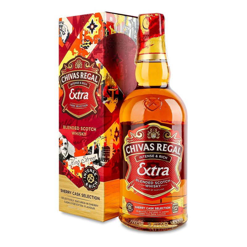Віскі Extra шотландське купажоване 13років  40% 0,7л коробка Chivas Regal