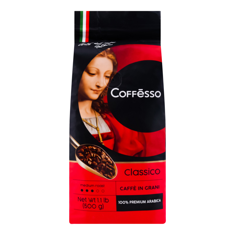Кофе натуральный жаренный в зернах Classico Coffesso м/у 500г Coffesso ...