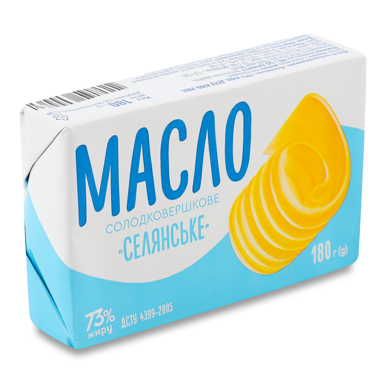Масло Селянське Хвиля солодковершкове 73% 180г Альдіс Д