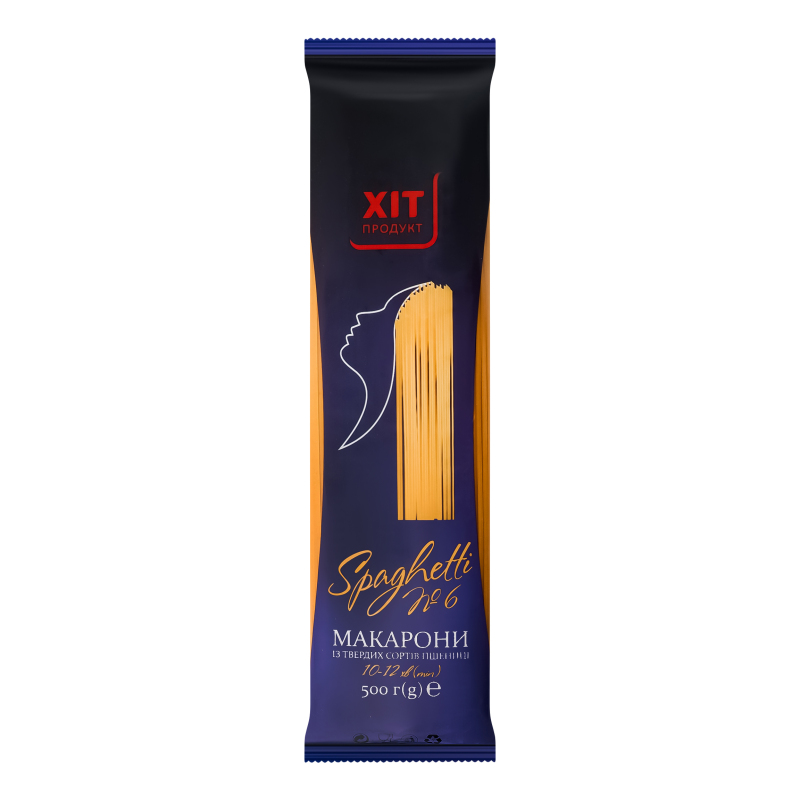 Вироби макаронні із твердих сортів пшениці Spaghetti №6 Хіт продукт м/уп 500