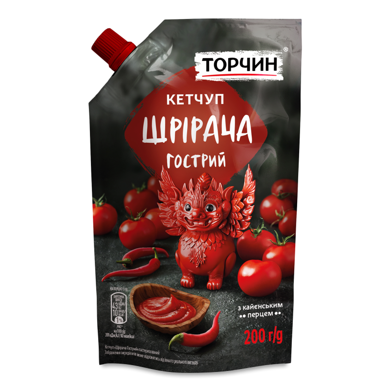 Кетчуп Шрірача гострий з кайєнським перцем 200г д/п Торчин