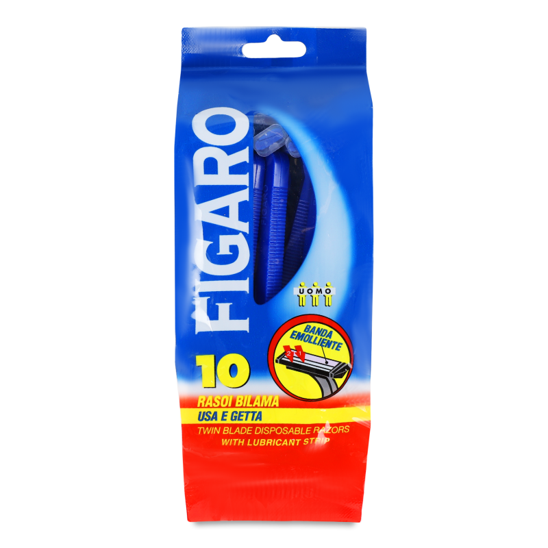 Станок д/гоління одноразовий з подвійним лезом 10шт Фігаро