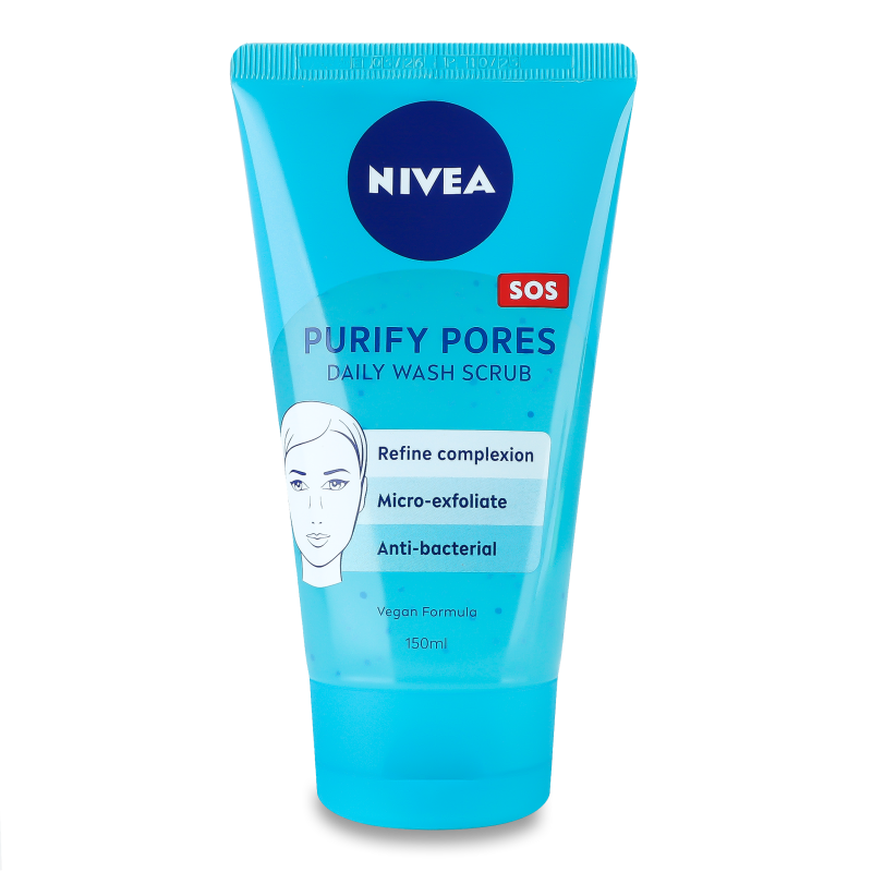 Гель-скраб д/вмивання SOS Purify Pores 150мл Nivea