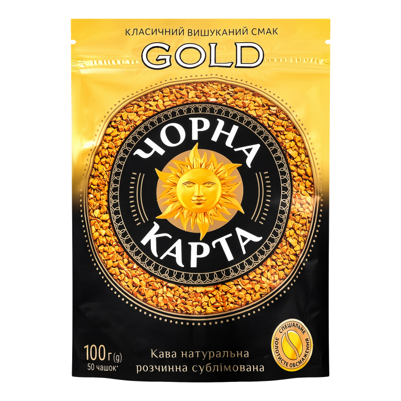 Кофе натуральный растворимый сублимированный Gold Чорна Карта д/п