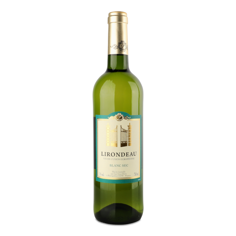 Вино біле сухе 11% 0,75л Барон де Лірондо