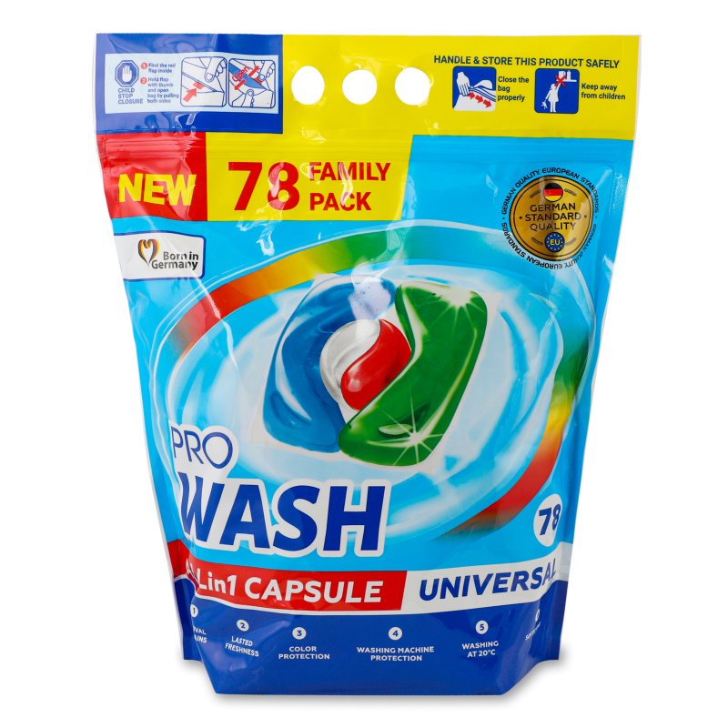 Засіб д/прання універсальний 78*21г капсули Про Вош