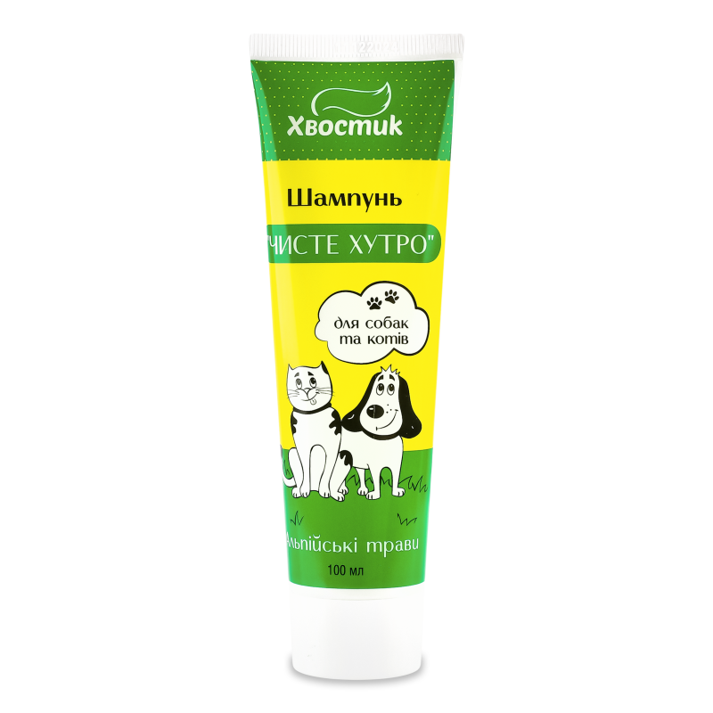 Шампунь д/собак та котів Чисте хутро 100мл Хвостик