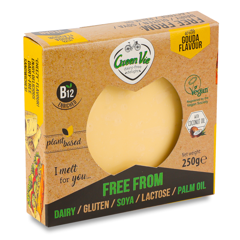 Сир рослинний Гауда 250г коробка Green Vie