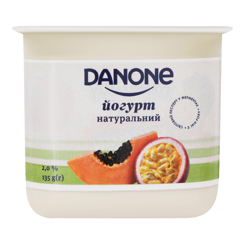 Йогурт 2% натуральний Папайя-маракуйя Danone ст