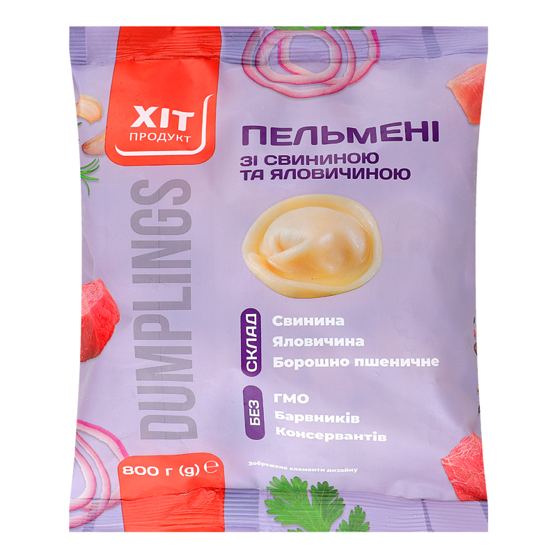 Пельмені зі свининою та яловичиною Хіт продукт м/у