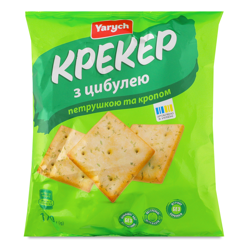 Крекер з цибулею петрушкою та кропом 170г Ярич