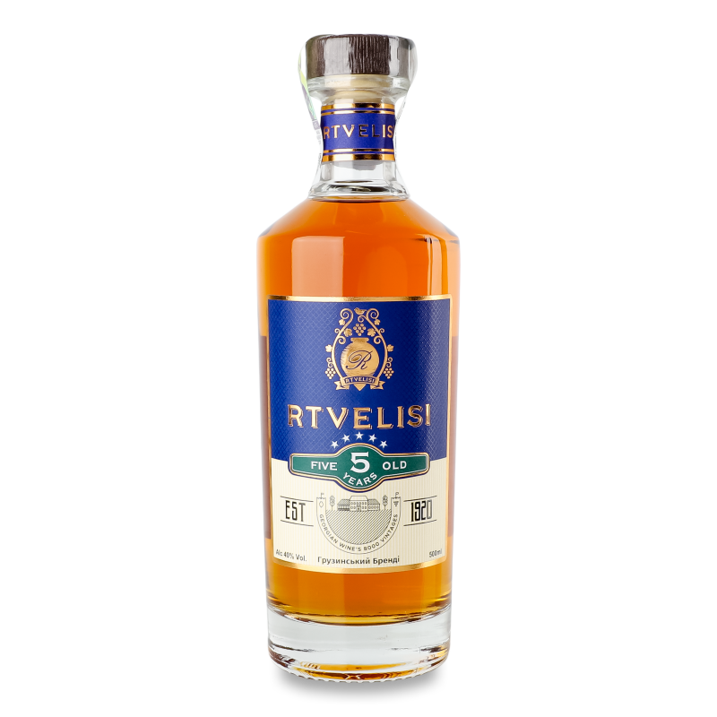 Бренді ***** 40% 0,5л Rtvelisi