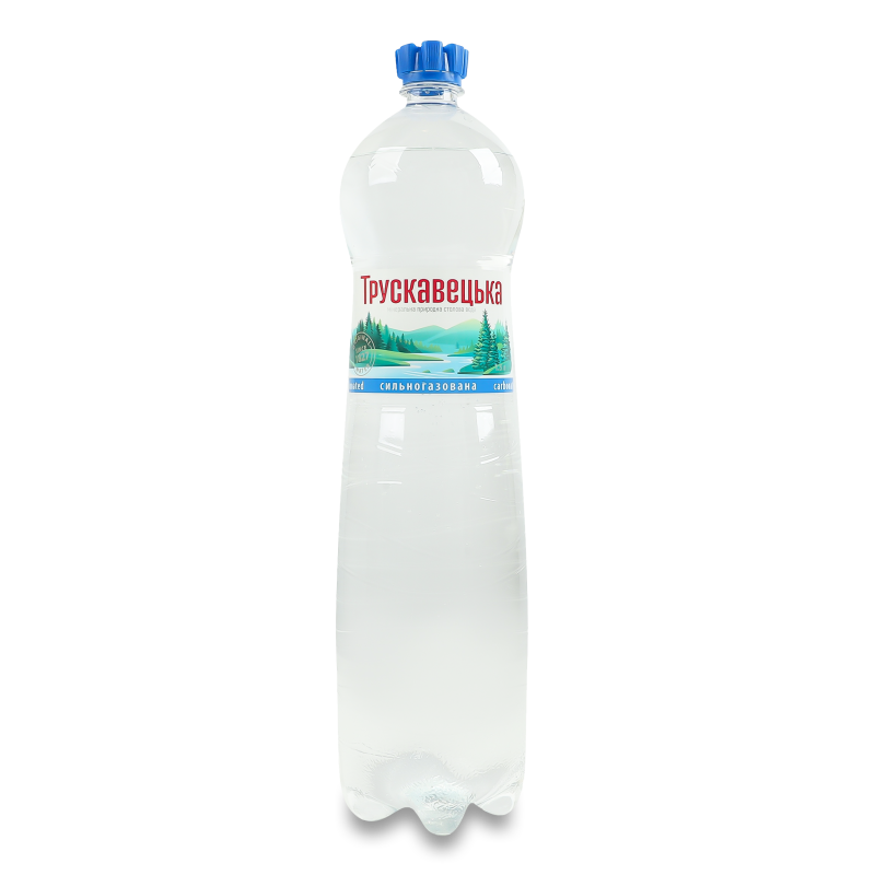 Вода мінеральна сильногазована 1,5л пет Трускавецька Аква-Еко